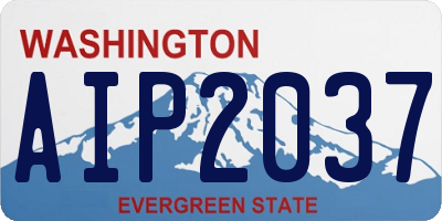 WA license plate AIP2037