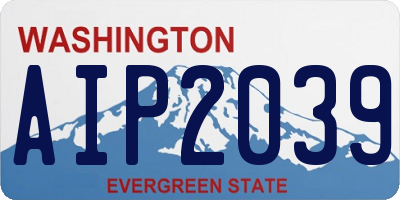 WA license plate AIP2039