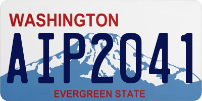 WA license plate AIP2041