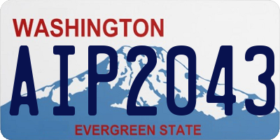 WA license plate AIP2043