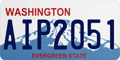 WA license plate AIP2051