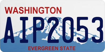 WA license plate AIP2053