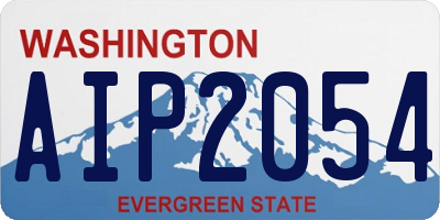 WA license plate AIP2054