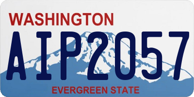 WA license plate AIP2057