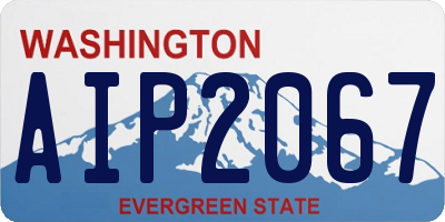 WA license plate AIP2067