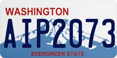 WA license plate AIP2073