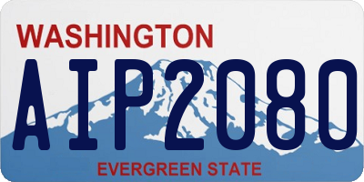 WA license plate AIP2080