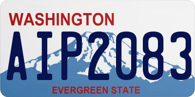 WA license plate AIP2083