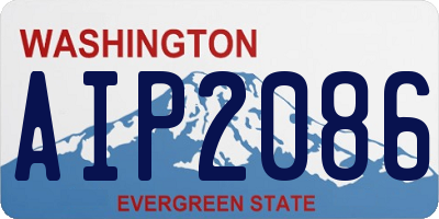 WA license plate AIP2086