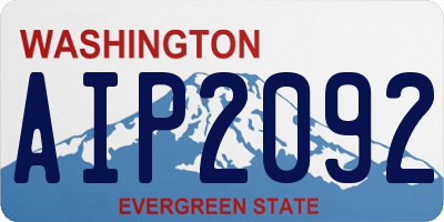 WA license plate AIP2092
