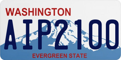 WA license plate AIP2100