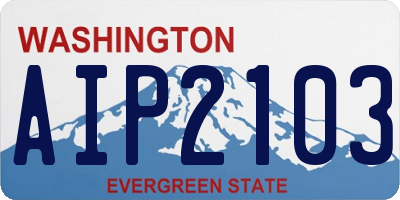 WA license plate AIP2103