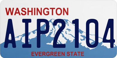 WA license plate AIP2104
