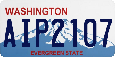 WA license plate AIP2107