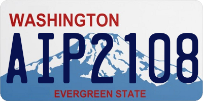 WA license plate AIP2108