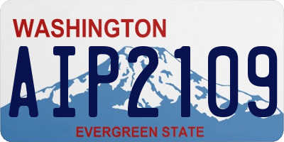 WA license plate AIP2109