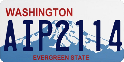 WA license plate AIP2114