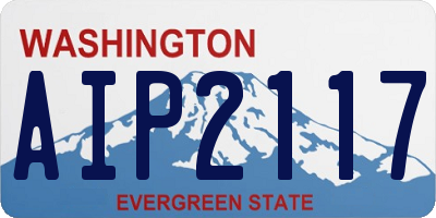 WA license plate AIP2117