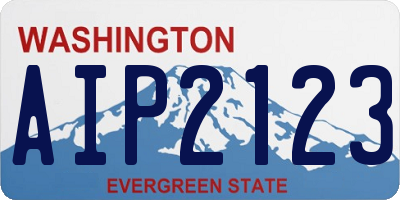 WA license plate AIP2123