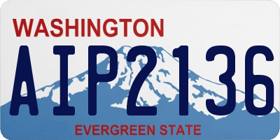 WA license plate AIP2136