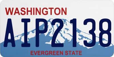 WA license plate AIP2138