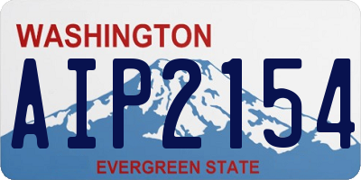 WA license plate AIP2154