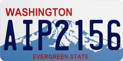 WA license plate AIP2156