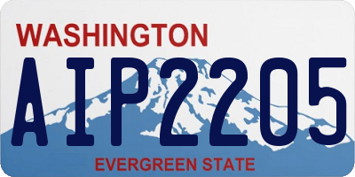 WA license plate AIP2205