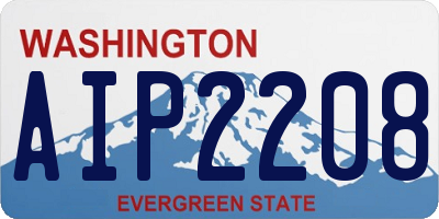 WA license plate AIP2208