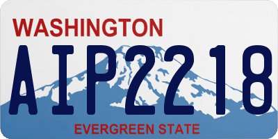 WA license plate AIP2218