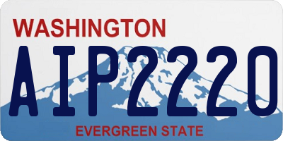 WA license plate AIP2220