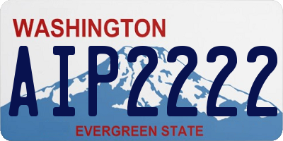 WA license plate AIP2222