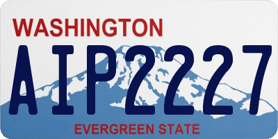 WA license plate AIP2227
