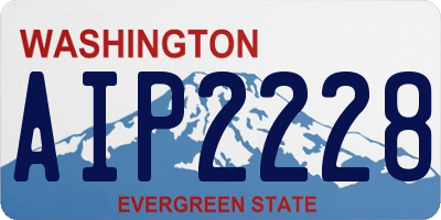 WA license plate AIP2228