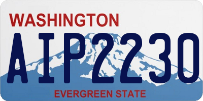 WA license plate AIP2230