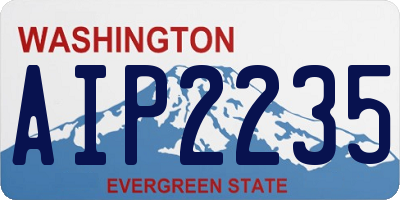 WA license plate AIP2235