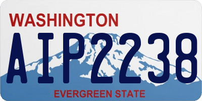 WA license plate AIP2238
