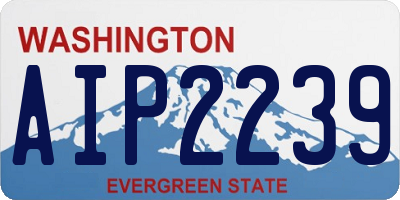WA license plate AIP2239