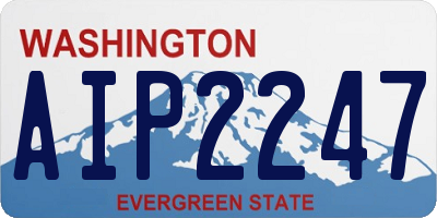 WA license plate AIP2247