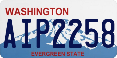 WA license plate AIP2258