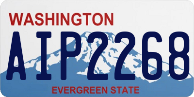 WA license plate AIP2268