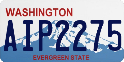 WA license plate AIP2275