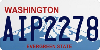 WA license plate AIP2278