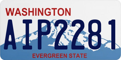 WA license plate AIP2281