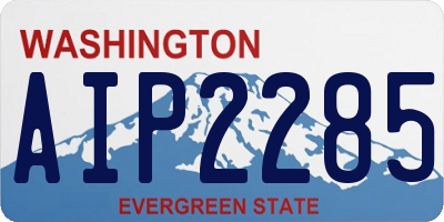 WA license plate AIP2285