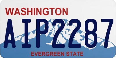 WA license plate AIP2287