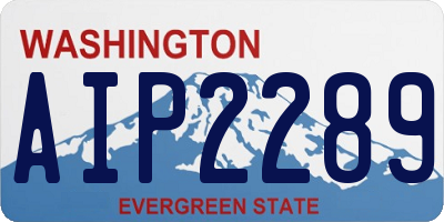 WA license plate AIP2289
