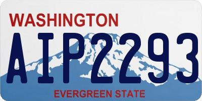 WA license plate AIP2293