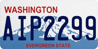 WA license plate AIP2299