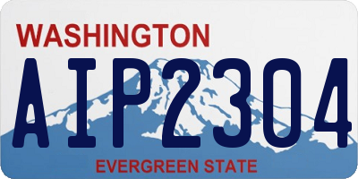 WA license plate AIP2304